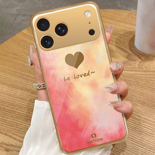 iPhone 17 Pro Max - Onation Heart Series - HQ Premium Shine Durable Golden Electroplate Case