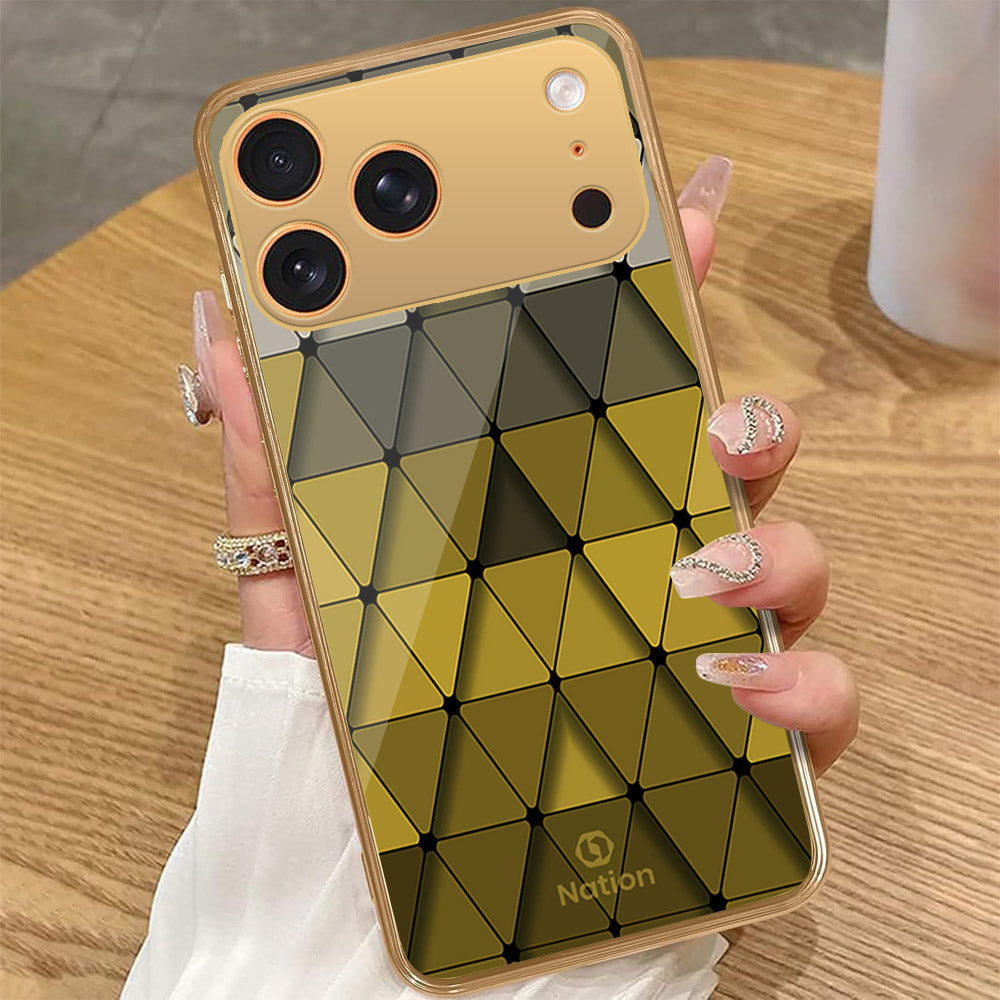 iPhone 17 Pro Max - Onation Pyramid Series - HQ Premium Shine Durable Golden Electroplate Case