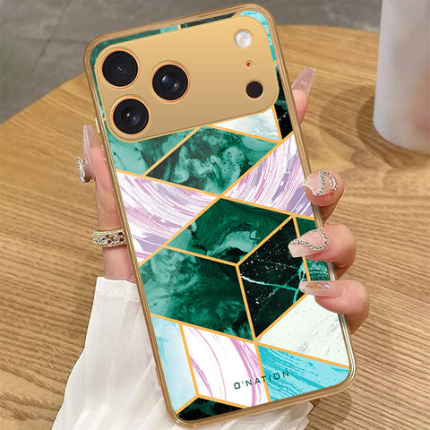 iPhone 17 Pro Max - O'Nation Shades of Marble Series - HQ Premium Shine Durable Golden Electroplate Case