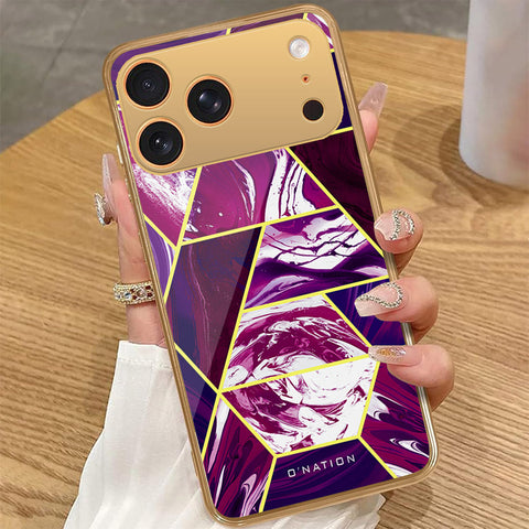 iPhone 17 Pro Max - O'Nation Shades of Marble Series - HQ Premium Shine Durable Golden Electroplate Case