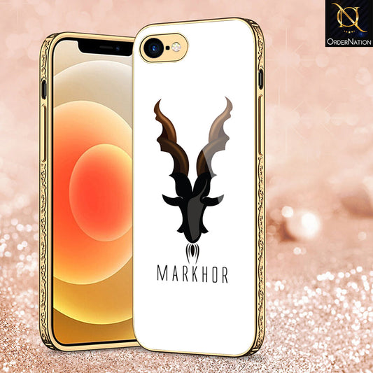 iPhone 8 / 7 Cover - Markhor Series - Premium Electroplated Shutterproof Case Soft Silicon Borders Case (Fast Delivery)