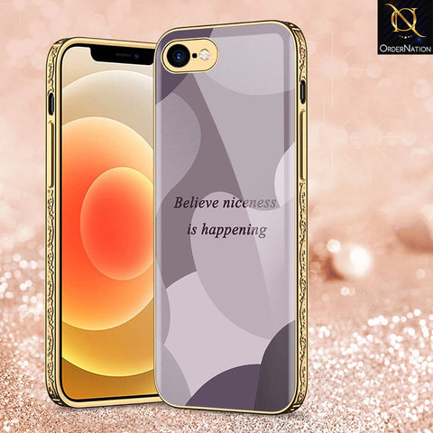 iPhone 8 / 7 Cover - Happy Series - Premium Electroplated Shutterproof Case Soft Silicon Borders Case