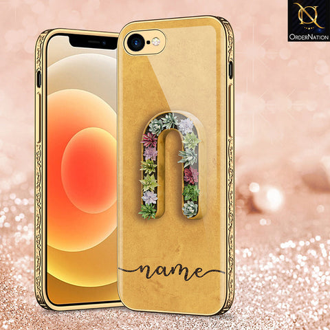 iPhone 8 / 7 Cover - Personalized Alphabet Series - Premium Electroplated Shutterproof Case Soft Silicon Borders Case