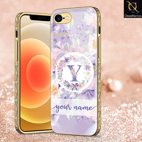 iPhone 8 / 7 Cover - Personalized Alphabet Series - Premium Electroplated Shutterproof Case Soft Silicon Borders Case