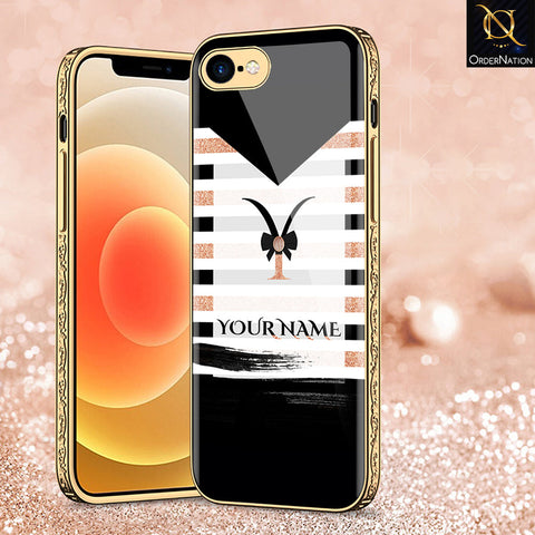 iPhone 8 / 7 Cover - Personalized Alphabet Series - Premium Electroplated Shutterproof Case Soft Silicon Borders Case