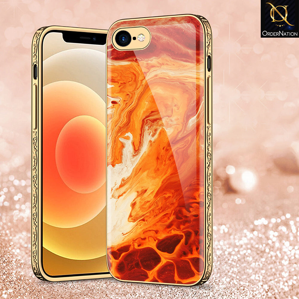 iPhone 8 / 7 Cover - Mystic Marble Series - Premium Electroplated Shutterproof Case Soft Silicon Borders Case
