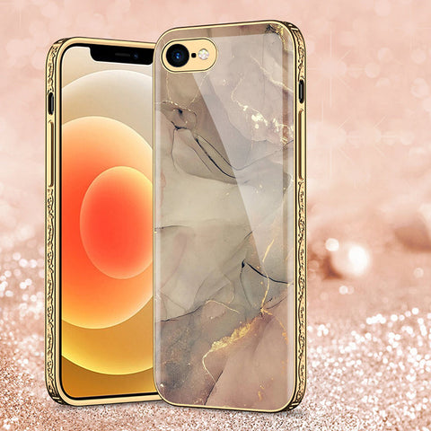 iPhone 8 / 7 Cover - Mystic Marble Series - Premium Electroplated Shutterproof Case Soft Silicon Borders Case