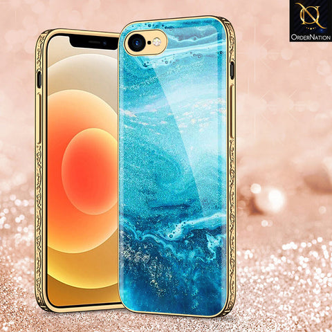 iPhone 8 / 7 Cover - Mystic Marble Series - Premium Electroplated Shutterproof Case Soft Silicon Borders Case