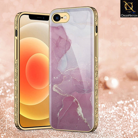 iPhone 8 / 7 Cover - Mystic Marble Series - Premium Electroplated Shutterproof Case Soft Silicon Borders Case