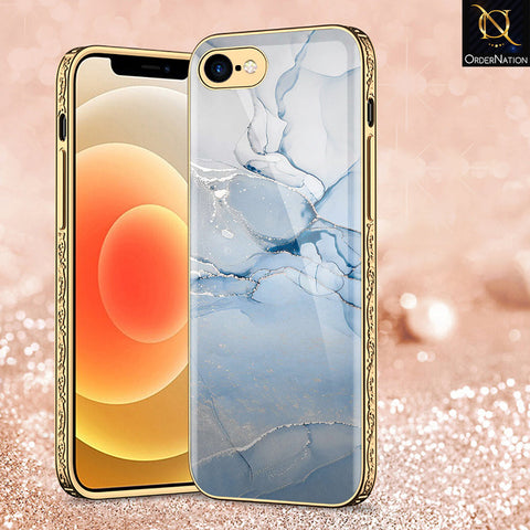 iPhone 8 / 7 Cover - Mystic Marble Series - Premium Electroplated Shutterproof Case Soft Silicon Borders Case