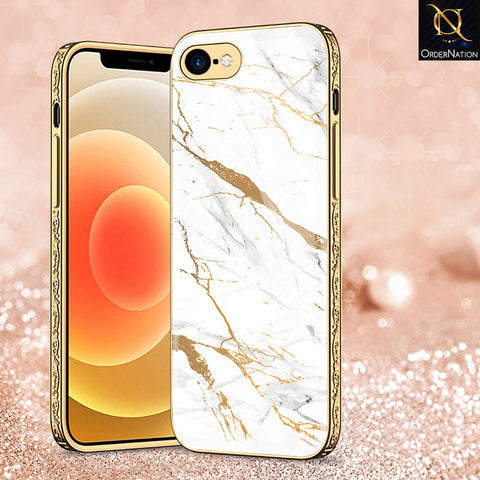iPhone 8 / 7 Cover - Mystic Marble Series - Premium Electroplated Shutterproof Case Soft Silicon Borders Case