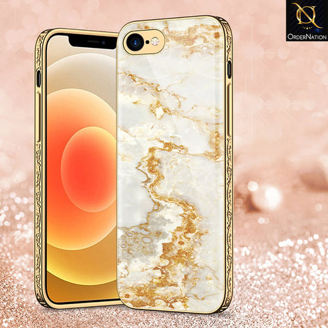 iPhone 8 / 7 Cover - Mystic Marble Series - Premium Electroplated Shutterproof Case Soft Silicon Borders Case