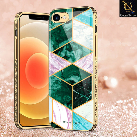 iPhone 8 / 7 Cover - O'Nation Shades of Marble Series - Premium Electroplated Shutterproof Case Soft Silicon Borders Case
