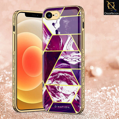 iPhone 8 / 7 Cover - O'Nation Shades of Marble Series - Premium Electroplated Shutterproof Case Soft Silicon Borders Case