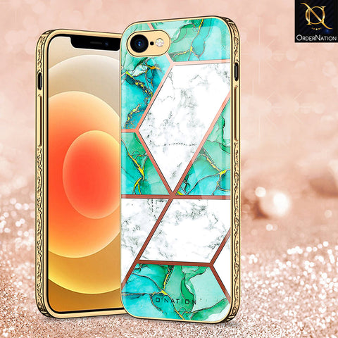 iPhone 8 / 7 Cover - O'Nation Shades of Marble Series - Premium Electroplated Shutterproof Case Soft Silicon Borders Case