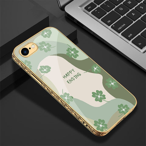 iPhone 8 / 7 Cover - Happy Series - Premium Electroplated Shutterproof Case Soft Silicon Borders Case
