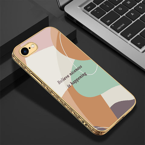 iPhone 8 / 7 Cover - Happy Series - Premium Electroplated Shutterproof Case Soft Silicon Borders Case
