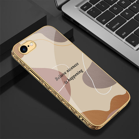 iPhone 8 / 7 Cover - Happy Series - Premium Electroplated Shutterproof Case Soft Silicon Borders Case