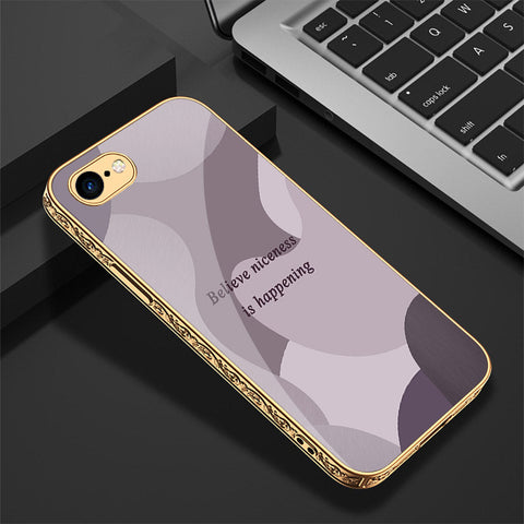 iPhone 8 / 7 Cover - Happy Series - Premium Electroplated Shutterproof Case Soft Silicon Borders Case