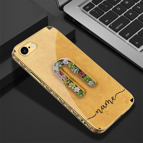 iPhone 8 / 7 Cover - Personalized Alphabet Series - Premium Electroplated Shutterproof Case Soft Silicon Borders Case