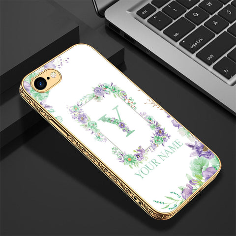 iPhone 8 / 7 Cover - Personalized Alphabet Series - Premium Electroplated Shutterproof Case Soft Silicon Borders Case