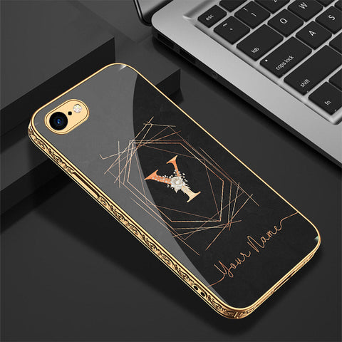 iPhone 8 / 7 Cover - Personalized Alphabet Series - Premium Electroplated Shutterproof Case Soft Silicon Borders Case
