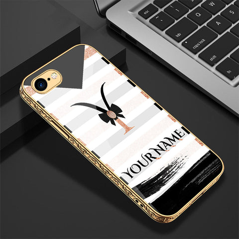 iPhone 8 / 7 Cover - Personalized Alphabet Series - Premium Electroplated Shutterproof Case Soft Silicon Borders Case