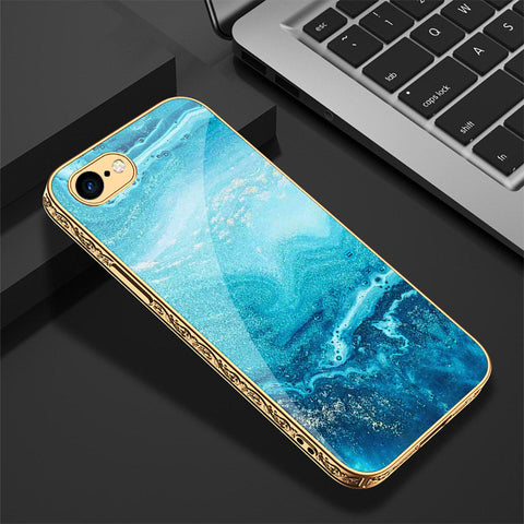 iPhone 8 / 7 Cover - Mystic Marble Series - Premium Electroplated Shutterproof Case Soft Silicon Borders Case