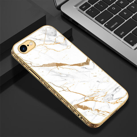 iPhone 8 / 7 Cover - Mystic Marble Series - Premium Electroplated Shutterproof Case Soft Silicon Borders Case