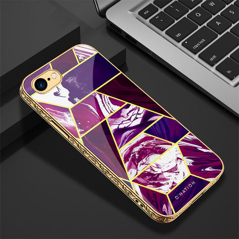 iPhone 8 / 7 Cover - O'Nation Shades of Marble Series - Premium Electroplated Shutterproof Case Soft Silicon Borders Case