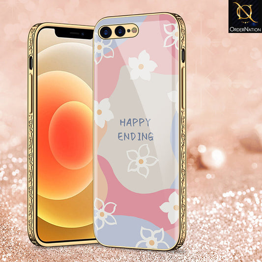 iPhone 8 Plus / 7 Plus Cover - Happy Series - Premium Electroplated Shutterproof Case Soft Silicon Borders Case