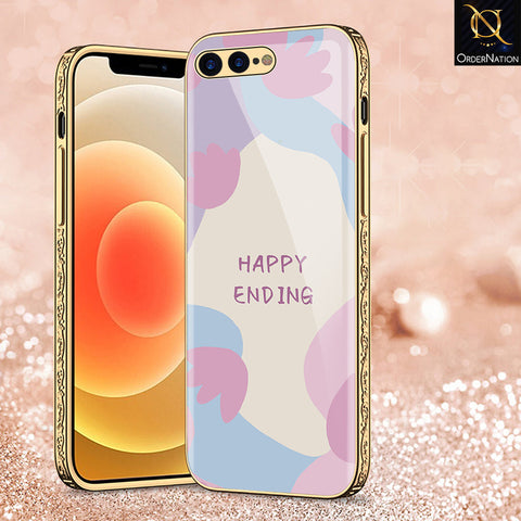 iPhone 8 Plus / 7 Plus Cover - Happy Series - Premium Electroplated Shutterproof Case Soft Silicon Borders Case