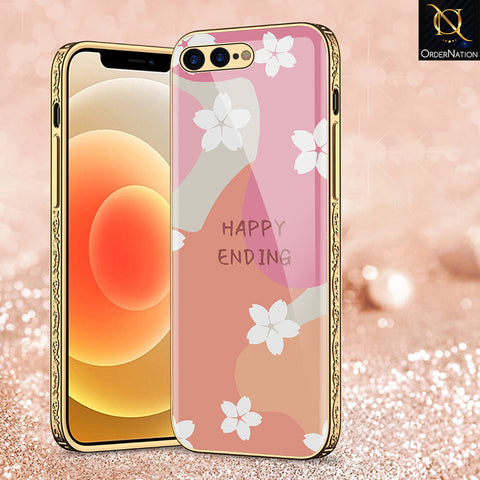 iPhone 8 Plus / 7 Plus Cover - Happy Series - Premium Electroplated Shutterproof Case Soft Silicon Borders Case