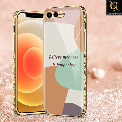 iPhone 8 Plus / 7 Plus Cover - Happy Series - Premium Electroplated Shutterproof Case Soft Silicon Borders Case