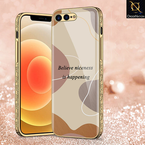iPhone 8 Plus / 7 Plus Cover - Happy Series - Premium Electroplated Shutterproof Case Soft Silicon Borders Case