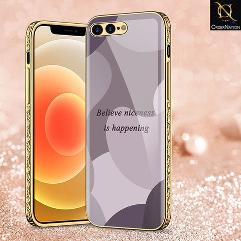 iPhone 8 Plus / 7 Plus Cover - Happy Series - Premium Electroplated Shutterproof Case Soft Silicon Borders Case