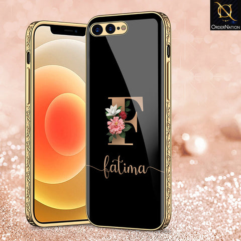 iPhone 8 Plus / 7 Plus Cover - Personalized Alphabet Series - Premium Electroplated Shutterproof Case Soft Silicon Borders Case