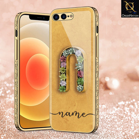 iPhone 8 Plus / 7 Plus Cover - Personalized Alphabet Series - Premium Electroplated Shutterproof Case Soft Silicon Borders Case