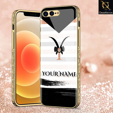 iPhone 8 Plus / 7 Plus Cover - Personalized Alphabet Series - Premium Electroplated Shutterproof Case Soft Silicon Borders Case