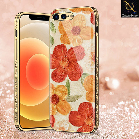 iPhone 8 Plus / 7 Plus Cover - Floral Series - Premium Electroplated Shutterproof Case Soft Silicon Borders Case