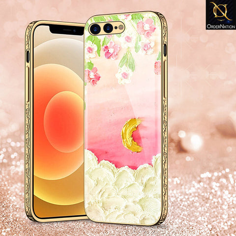 iPhone 8 Plus / 7 Plus Cover - Floral Series - Premium Electroplated Shutterproof Case Soft Silicon Borders Case