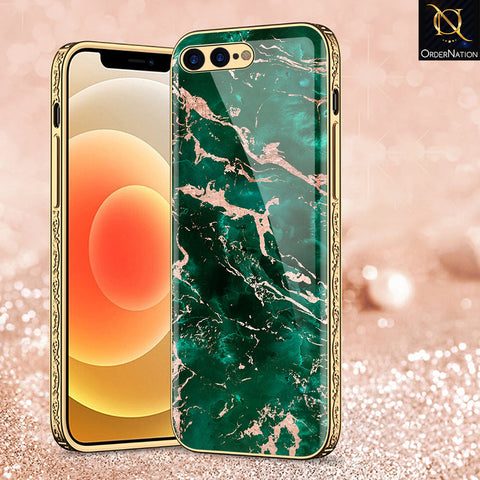 iPhone 8 Plus / 7 Plus Cover - Colorful Marble Series - Premium Electroplated Shutterproof Case Soft Silicon Borders Case