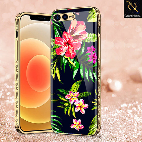iPhone 8 Plus / 7 Plus Cover - Floral Series - Premium Electroplated Shutterproof Case Soft Silicon Borders Case