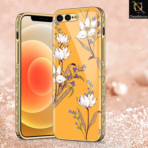 iPhone 8 Plus / 7 Plus Cover - Floral Series - Premium Electroplated Shutterproof Case Soft Silicon Borders Case