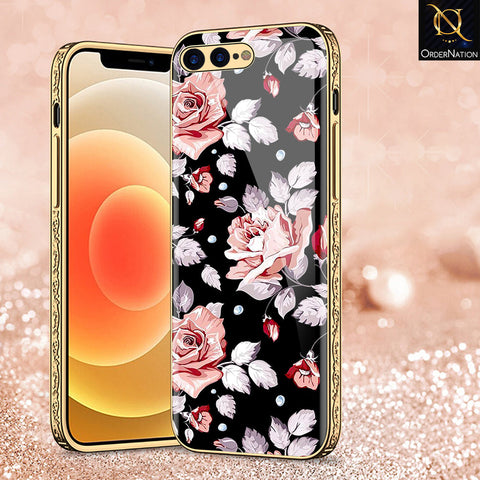 iPhone 8 Plus / 7 Plus Cover - Floral Series - Premium Electroplated Shutterproof Case Soft Silicon Borders Case