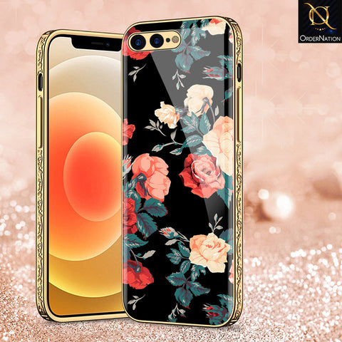 iPhone 8 Plus / 7 Plus Cover - Floral Series 2 - Premium Electroplated Shutterproof Case Soft Silicon Borders Case