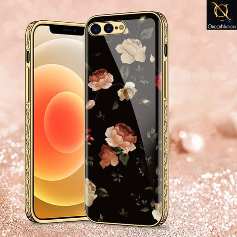 iPhone 8 Plus / 7 Plus Cover - Floral Series 2 - Premium Electroplated Shutterproof Case Soft Silicon Borders Case