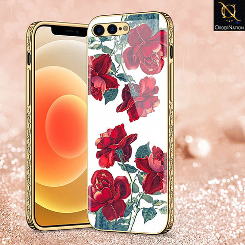 iPhone 8 Plus / 7 Plus Cover - Floral Series 2 - Premium Electroplated Shutterproof Case Soft Silicon Borders Case