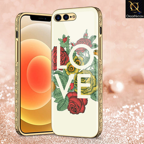 iPhone 8 Plus / 7 Plus Cover - Floral Series 2 - Premium Electroplated Shutterproof Case Soft Silicon Borders Case