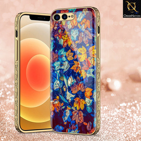iPhone 8 Plus / 7 Plus Cover - Floral Series 2 - Premium Electroplated Shutterproof Case Soft Silicon Borders Case